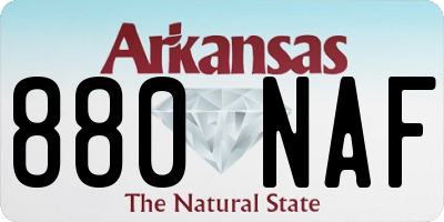 AR license plate 880NAF