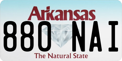 AR license plate 880NAI