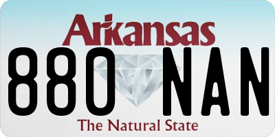 AR license plate 880NAN