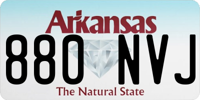 AR license plate 880NVJ