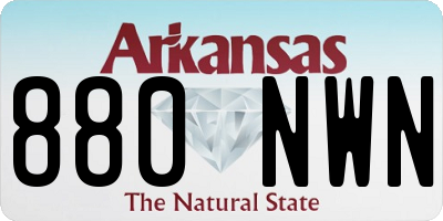 AR license plate 880NWN