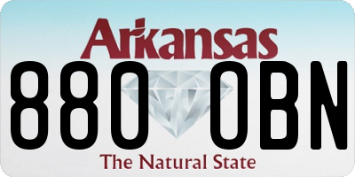 AR license plate 880OBN