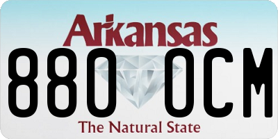 AR license plate 880OCM