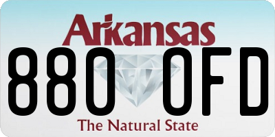 AR license plate 880OFD