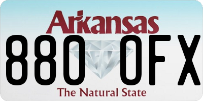 AR license plate 880OFX