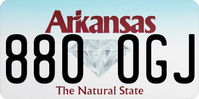AR license plate 880OGJ