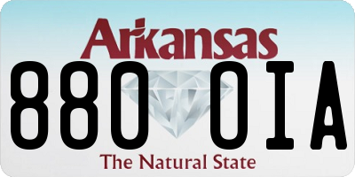 AR license plate 880OIA