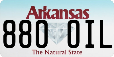 AR license plate 880OIL