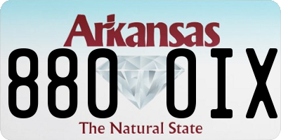 AR license plate 880OIX