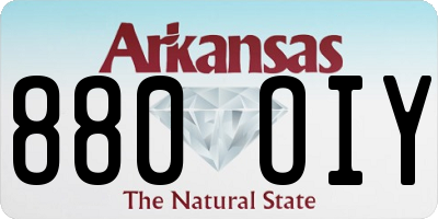 AR license plate 880OIY