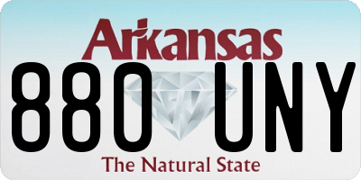 AR license plate 880UNY