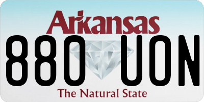 AR license plate 880UON
