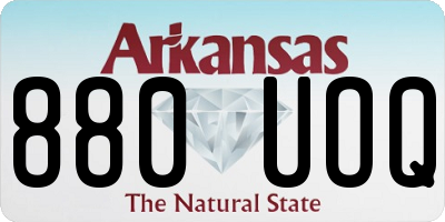 AR license plate 880UOQ