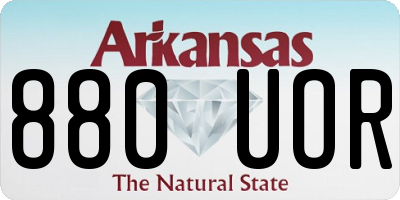 AR license plate 880UOR