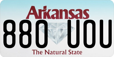 AR license plate 880UOU