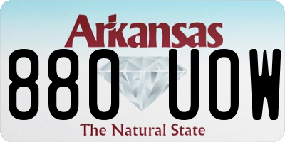 AR license plate 880UOW