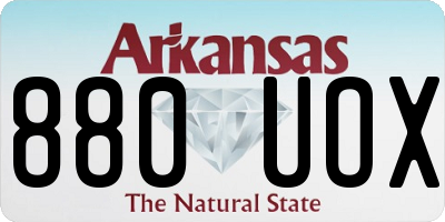 AR license plate 880UOX