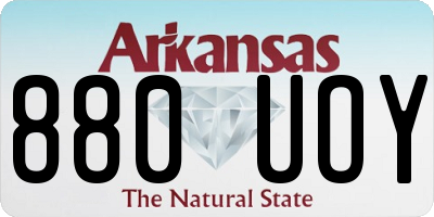 AR license plate 880UOY