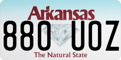 AR license plate 880UOZ