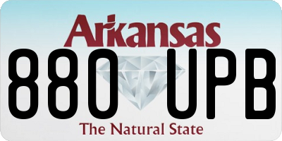 AR license plate 880UPB