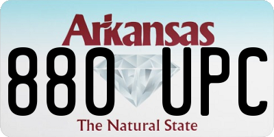 AR license plate 880UPC