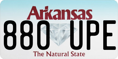 AR license plate 880UPE