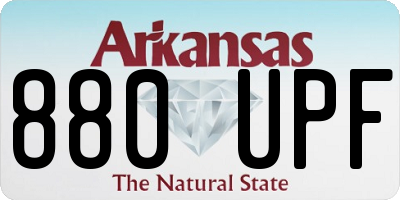 AR license plate 880UPF