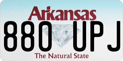 AR license plate 880UPJ
