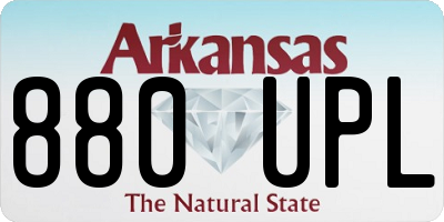 AR license plate 880UPL