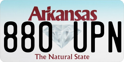 AR license plate 880UPN