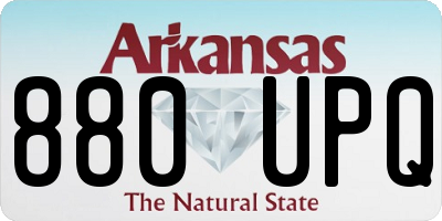 AR license plate 880UPQ