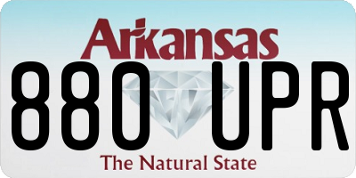 AR license plate 880UPR