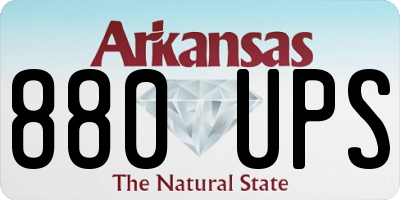 AR license plate 880UPS