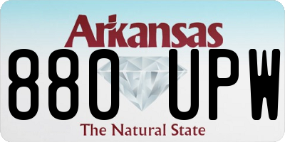AR license plate 880UPW