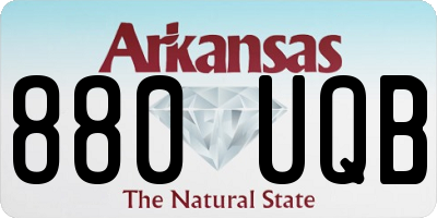 AR license plate 880UQB