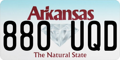 AR license plate 880UQD