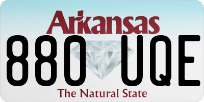AR license plate 880UQE