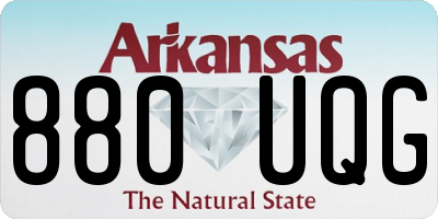 AR license plate 880UQG