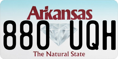 AR license plate 880UQH