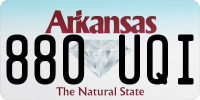 AR license plate 880UQI