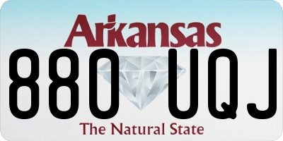 AR license plate 880UQJ