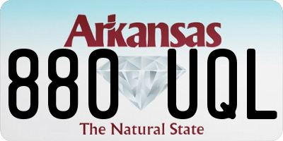 AR license plate 880UQL