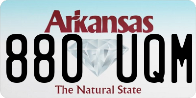 AR license plate 880UQM