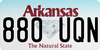 AR license plate 880UQN