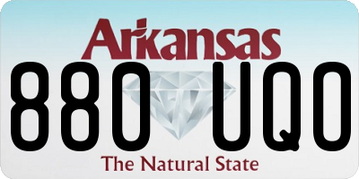 AR license plate 880UQO
