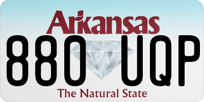 AR license plate 880UQP