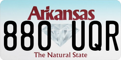 AR license plate 880UQR