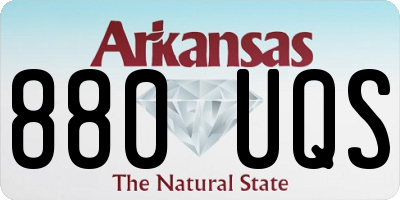 AR license plate 880UQS