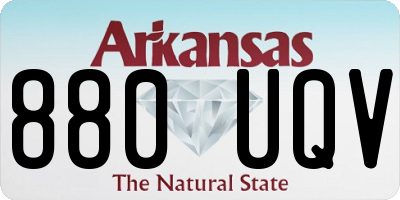 AR license plate 880UQV
