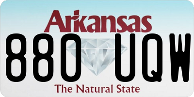 AR license plate 880UQW
